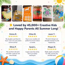 Load image into Gallery viewer, SplashStencil™ - Kids Summer Water Stencils