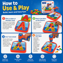 Load image into Gallery viewer, BuildBright ABC™ - Design & Drill ABCs & 123s