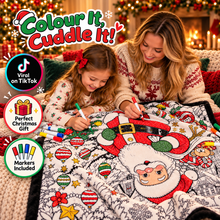 Load image into Gallery viewer, Scribblemas™ — The Christmas Blanket You Colour In Yourself.