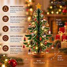 Load image into Gallery viewer, Build Your Tree™ - 24-Day Handmade Mini Christmas Tree Advent