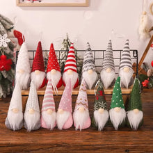 Load image into Gallery viewer, Cozy Christmas Gnome Trio – Plush Ornaments