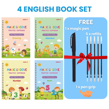 Load image into Gallery viewer, MagicGroove Tracing Book: Reusable Handwriting Practice with Disappearing Ink & Grooves - DIYative™