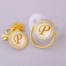Load image into Gallery viewer, CrystalBling™️ - Personalised Baby Pacifier & Clip