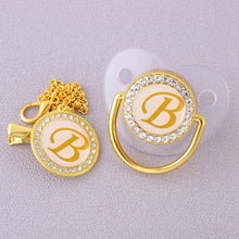 Load image into Gallery viewer, CrystalBling™️ - Personalised Baby Pacifier & Clip