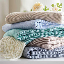Load image into Gallery viewer, Herringbone Knitted Blanket