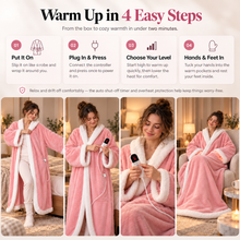 Load image into Gallery viewer, CozyHug™ - Wearable Heated Blanket with Foot Pockets
