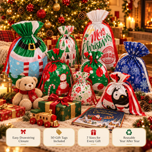 Load image into Gallery viewer, MerryWraps™ Christmas Gift Bags &amp; Tags Set
