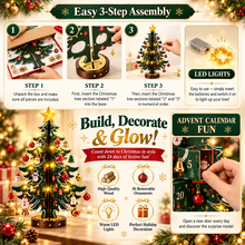 Load image into Gallery viewer, Build Your Tree™ - 24-Day Handmade Mini Christmas Tree Advent
