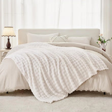 Load image into Gallery viewer, Textured Plush Fleece Throw Blanket
